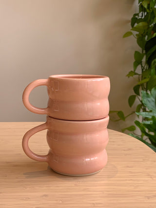 Handmade Marshmallow Mug – Wheel-Thrown, Glazed, Ceramic