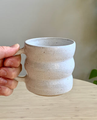 Handmade Marshmallow Mug – Wheel-Thrown, Glazed, Ceramic
