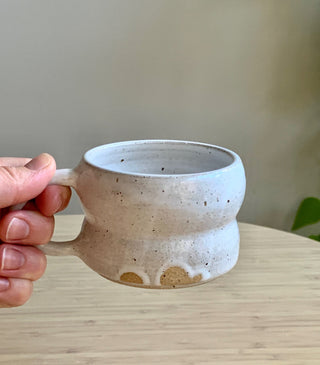 Handmade Marshmallow Mug – Wheel-Thrown, Glazed, Ceramic