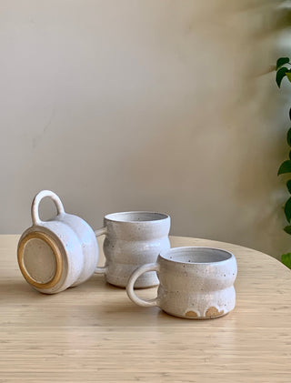 Handmade Marshmallow Mug – Wheel-Thrown, Glazed, Ceramic
