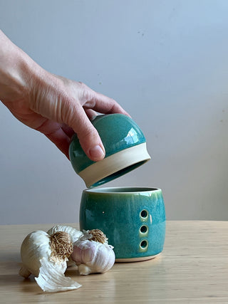 Handmade Ceramic Garlic Container