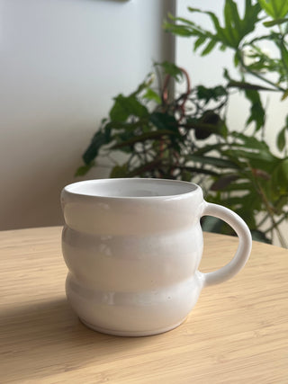 Handmade Marshmallow Mug – Wheel-Thrown, Glazed, Ceramic