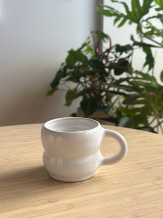 Handmade Marshmallow Mug – Wheel-Thrown, Glazed, Ceramic
