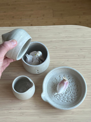 Handmade Ceramic Garlic Container