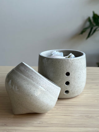 Handmade Ceramic Garlic Container
