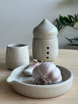 Handmade Ceramic Garlic Container
