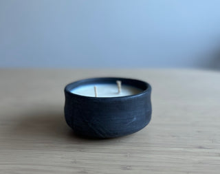 Hand-Poured Soy Wax Candle in Handmade Ceramic Bowl, Scented & Gift Boxed