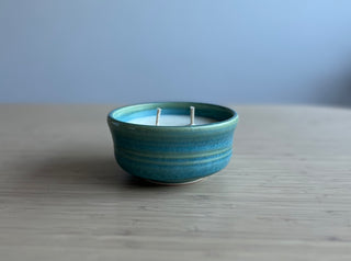 Hand-Poured Soy Wax Candle in Handmade Ceramic Bowl, Scented & Gift Boxed