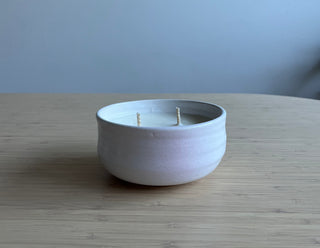 Hand-Poured Soy Wax Candle in Handmade Ceramic Bowl, Scented & Gift Boxed