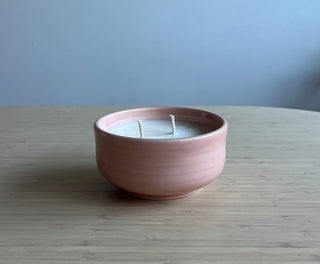 Hand-Poured Soy Wax Candle in Handmade Ceramic Bowl, Scented & Gift Boxed