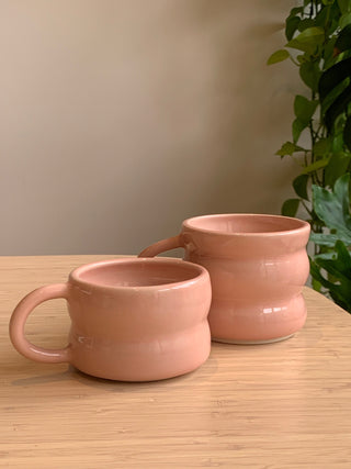 Handmade Marshmallow Mug – Wheel-Thrown, Glazed, Ceramic