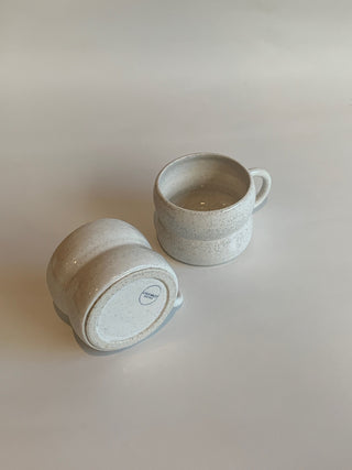 Handmade Marshmallow Mug – Wheel-Thrown, Glazed, Ceramic