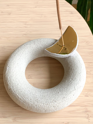 Gold Moon Incense Burner