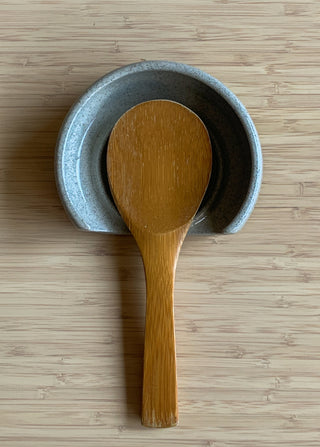 Handmade Ceramic Spoon Rest – High Gloss Glaze, Stove-Side Kitchen Accessory