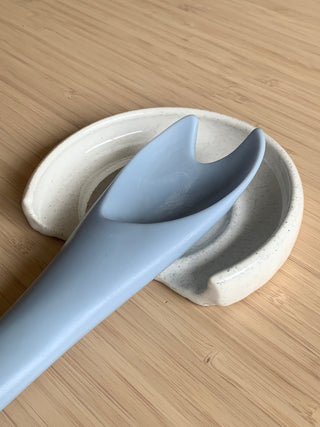 Handmade Ceramic Spoon Rest – High Gloss Glaze, Stove-Side Kitchen Accessory