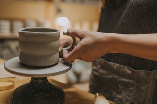 Handmade ceramics and the human touch.