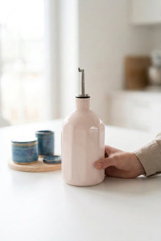 Handmade Ceramic Oil Pourer | Olive Oil Dispenser Bottle