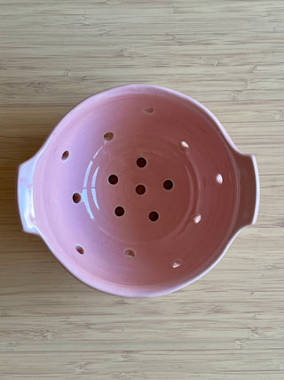 Handmade Ceramic Berry Bowl  – Colander for Rinsing & Serving Berries
