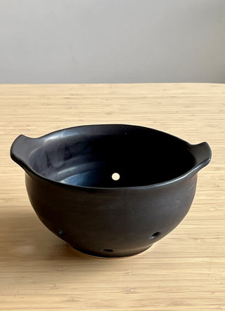 Handmade Ceramic Berry Bowl  – Colander for Rinsing & Serving Berries