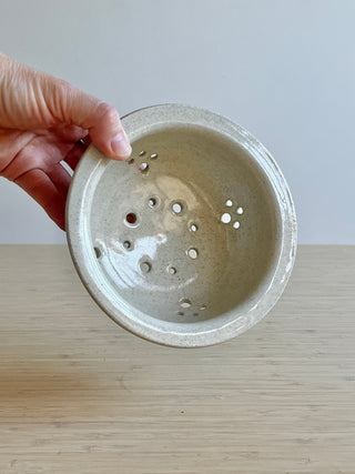 Handmade Ceramic Berry Bowl  – Colander for Rinsing & Serving Berries