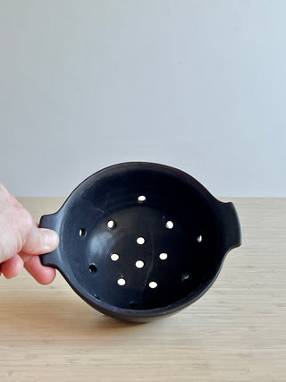 Handmade Ceramic Berry Bowl  – Colander for Rinsing & Serving Berries