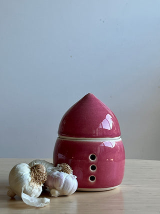 Handmade Ceramic Garlic Container