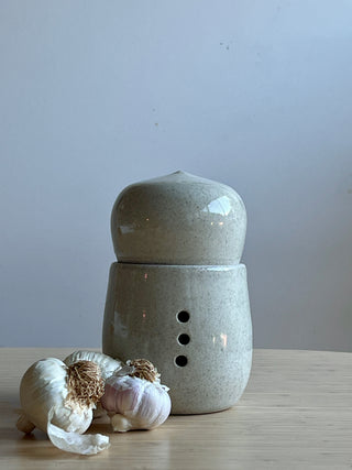 Handmade Ceramic Garlic Container