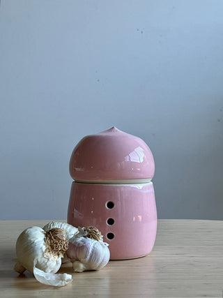 Handmade Ceramic Garlic Container