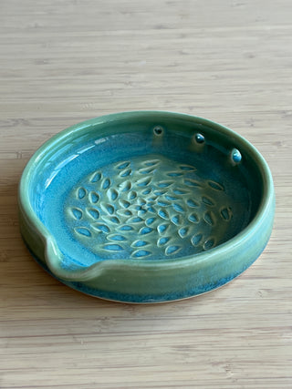 Garlic and Ginger Grater - Herb Stripper Option - Handmade Ceramic