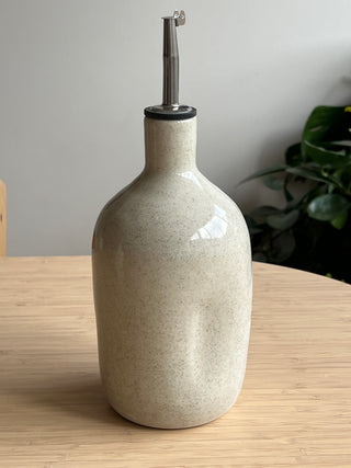Handmade Ceramic Oil Pourer | Olive Oil Dispenser Bottle