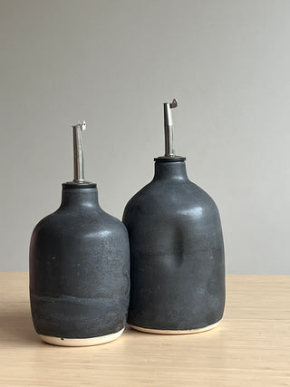 Handmade Ceramic Oil Pourer | Olive Oil Dispenser Bottle
