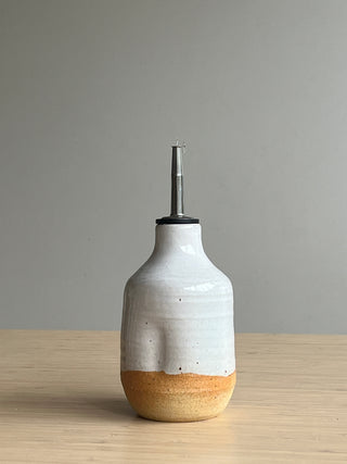 Handmade Ceramic Oil Pourer | Olive Oil Dispenser Bottle