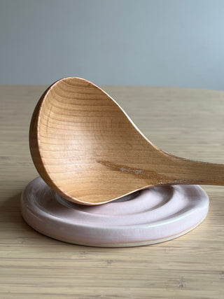 Handmade Ceramic Spoon Rest – High Gloss Glaze, Stove-Side Kitchen Accessory