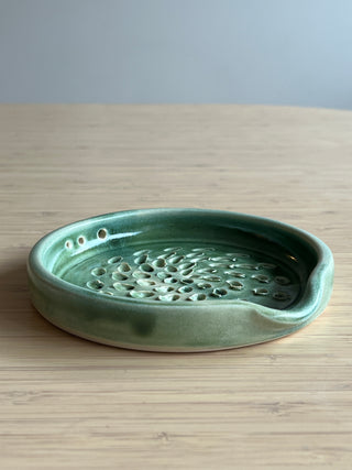 Garlic and Ginger Grater - Herb Stripper Option - Handmade Ceramic