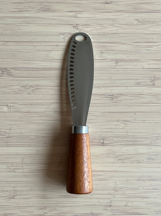 Stainless Steel Butter Curler & Spreader | Butter Bell Butter Knife | Acacia Wood & Stainless Steel Serving Knife