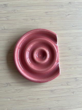 Handmade Ceramic Spoon Rest – High Gloss Glaze, Stove-Side Kitchen Accessory