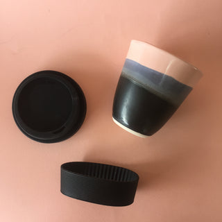 Pink and Black Travel Cup