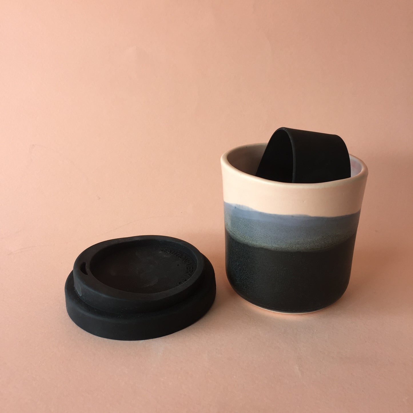 Pink and Black Travel Cup