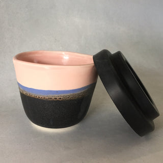 Pink and Black Travel Cup