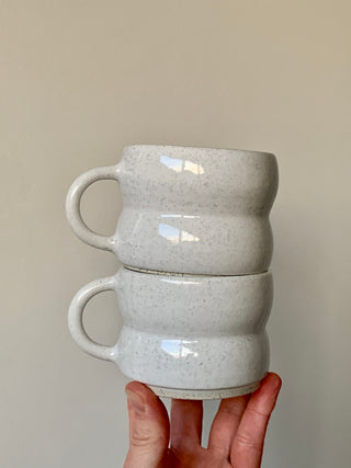 Handmade Marshmallow Mug – Wheel-Thrown, Glazed, Ceramic