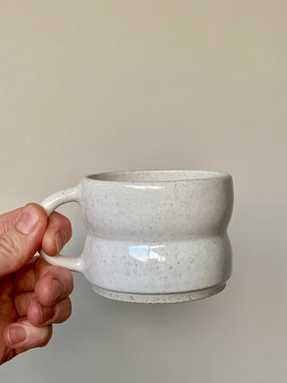 Handmade Marshmallow Mug – Wheel-Thrown, Glazed, Ceramic