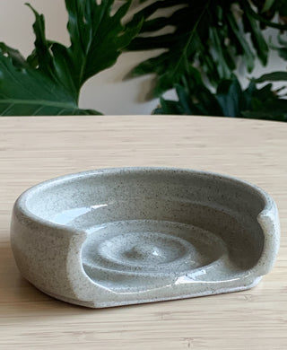 Handmade Ceramic Spoon Rest – High Gloss Glaze, Stove-Side Kitchen Accessory