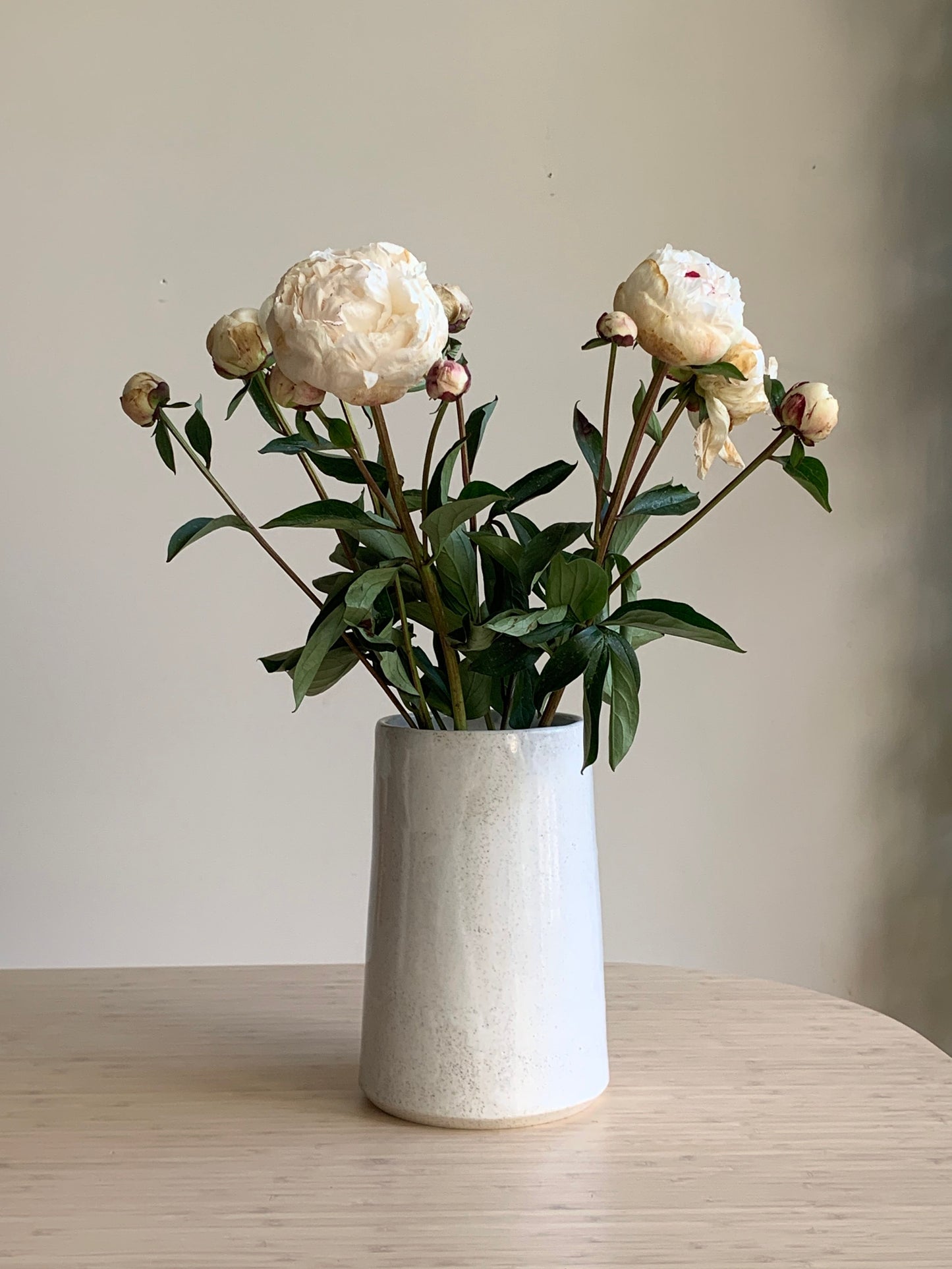 White speckled Vase